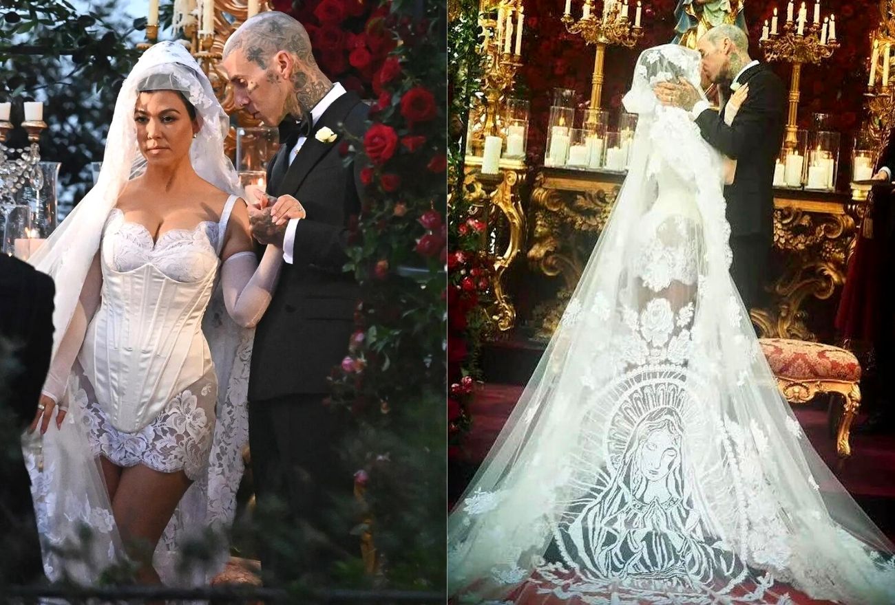 Tanda Penghormatan Kourtney Kardashian Buat Travis Barker Pada Hari Perkahwinan