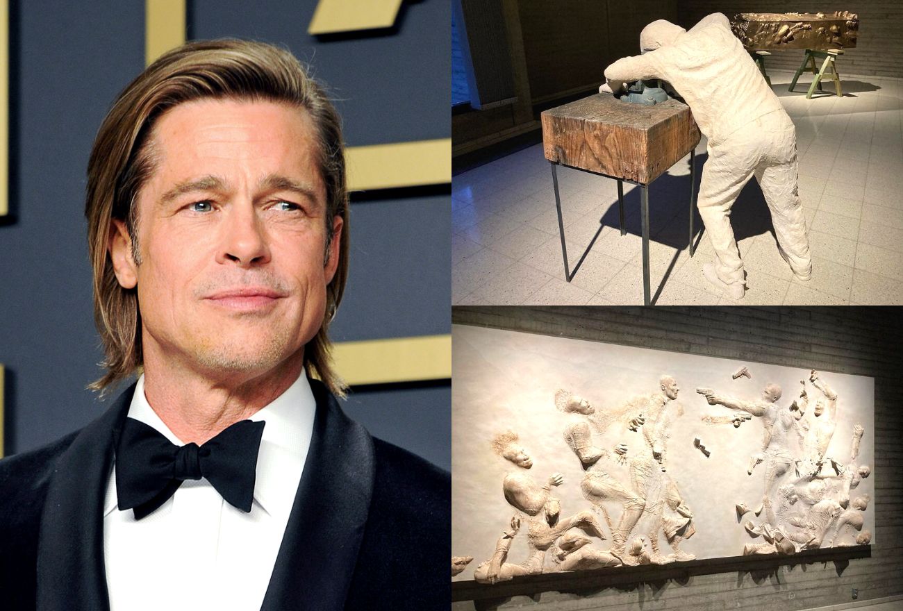 Pameran Pertama Brad Pitt Sebagai Pengukir Arca